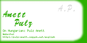 anett pulz business card